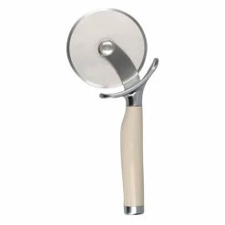Coupon 😀 KitchenAid Stainless Steel Pizza Cutter And Slicer Almond Cream 🥰