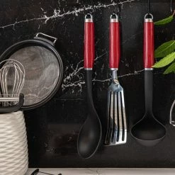 Brand new 🥰 KitchenAid Stainless Steel Mesh Sieve Empire Red ⌛ -Kitchen Gadgets & Tools Shop KAG161OHERE KitchenAid Stainless Steel Mesh Sieve Empire Red 4