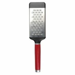 Promo 😍 KitchenAid Etched Stainless Steel Two-Way Medium Cheese Grater Empire Red 😀