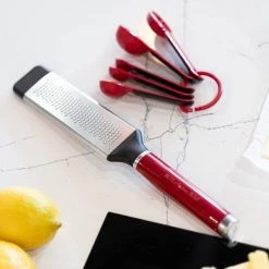 Cheap ✔️ KitchenAid Etched Stainless Steel Two-Way Fine Cheese Grater Empire Red 🎁 -Kitchen Gadgets & Tools Shop KAG321OHERE KitchenAid Etched Stainless Steel Fine Cheese Grater Empire Red 2