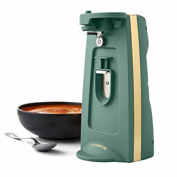 Budget 👏 Tower Cavaletto Electric Can Opener Jade 🎉 2 Budget 👏 Tower Cavaletto Electric Can Opener Jade 🎉 - Image 2