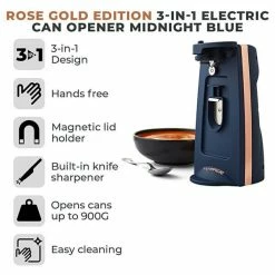 New 🛒 Tower Cavaletto Electric Can Opener Midnight Blue 👏 -Kitchen Gadgets & Tools Shop T19031MNB Tower Cavaletto Can Opener Midnight Blue 5